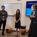 From left to rigiht: Jerry Luk, Co-Founder and President of Firework; Linda Yu, partner Soft Bank Vision Fund; and Victoria Howell, Director of SCET Professional Programs.