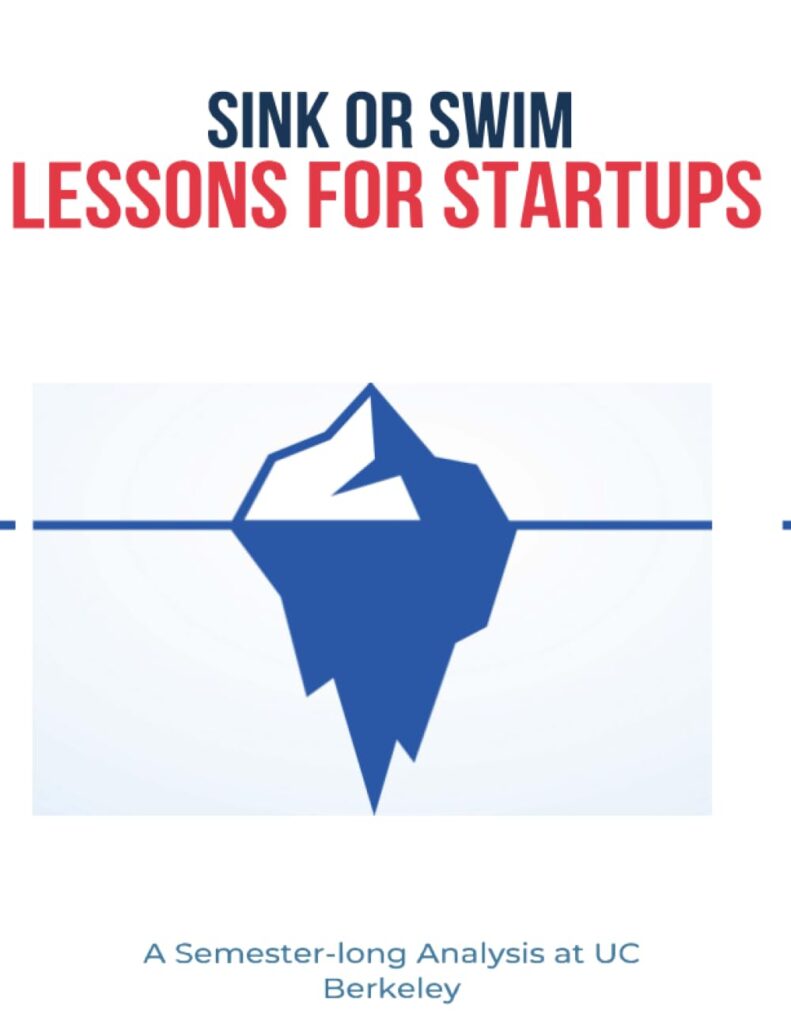 Book cover for Sink or Swim, Lessons for Startups