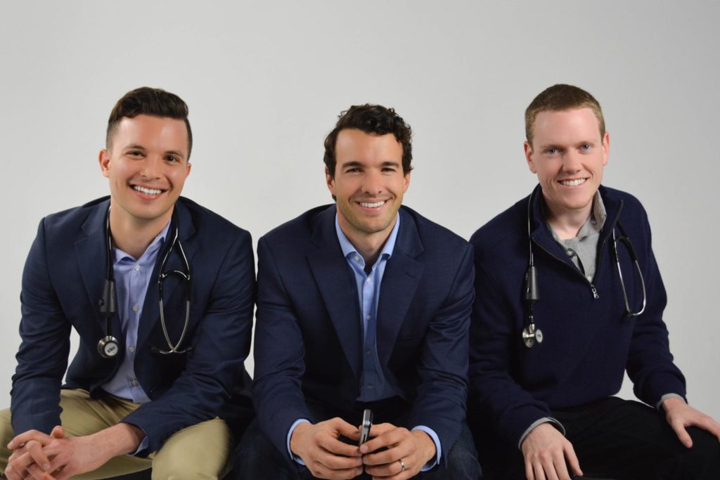 SCET alumni & co-founders of Eko Devices (from left to right) Jason Bellet, Connor Landgraf, and Tyler Crouch