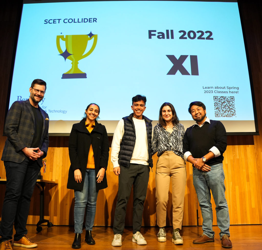 Team Bosch and judges. From left to right, Michael Greenberg, Riddhi Khanna, Carlos Karve, Katell Guillou and Jay Onda