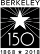 150 Years of Berkeley Logo, black and white star