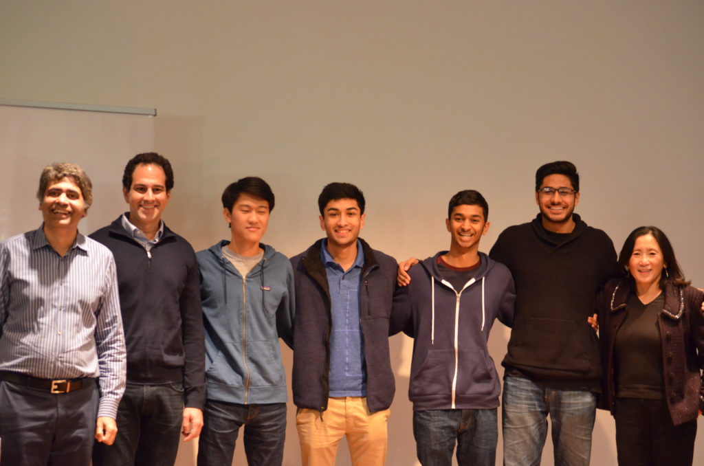 Team ResponseLoop with Professors Ikhlaq Sidhu & Gigi Wang, and SCET Partner Erik Pena from Silicon Valley Bank