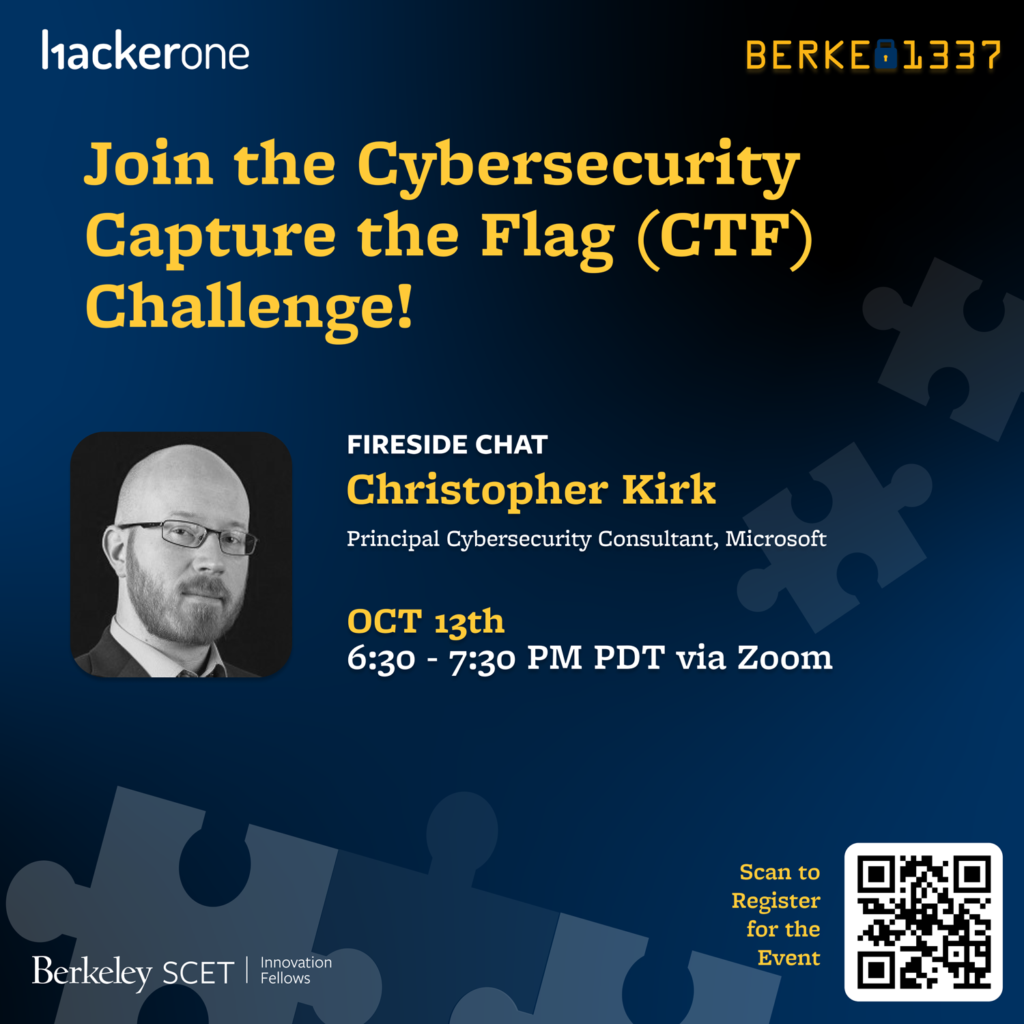 Cyber Guest Speaker and CTF Mentorship Event Flyer of Christopher Kirk