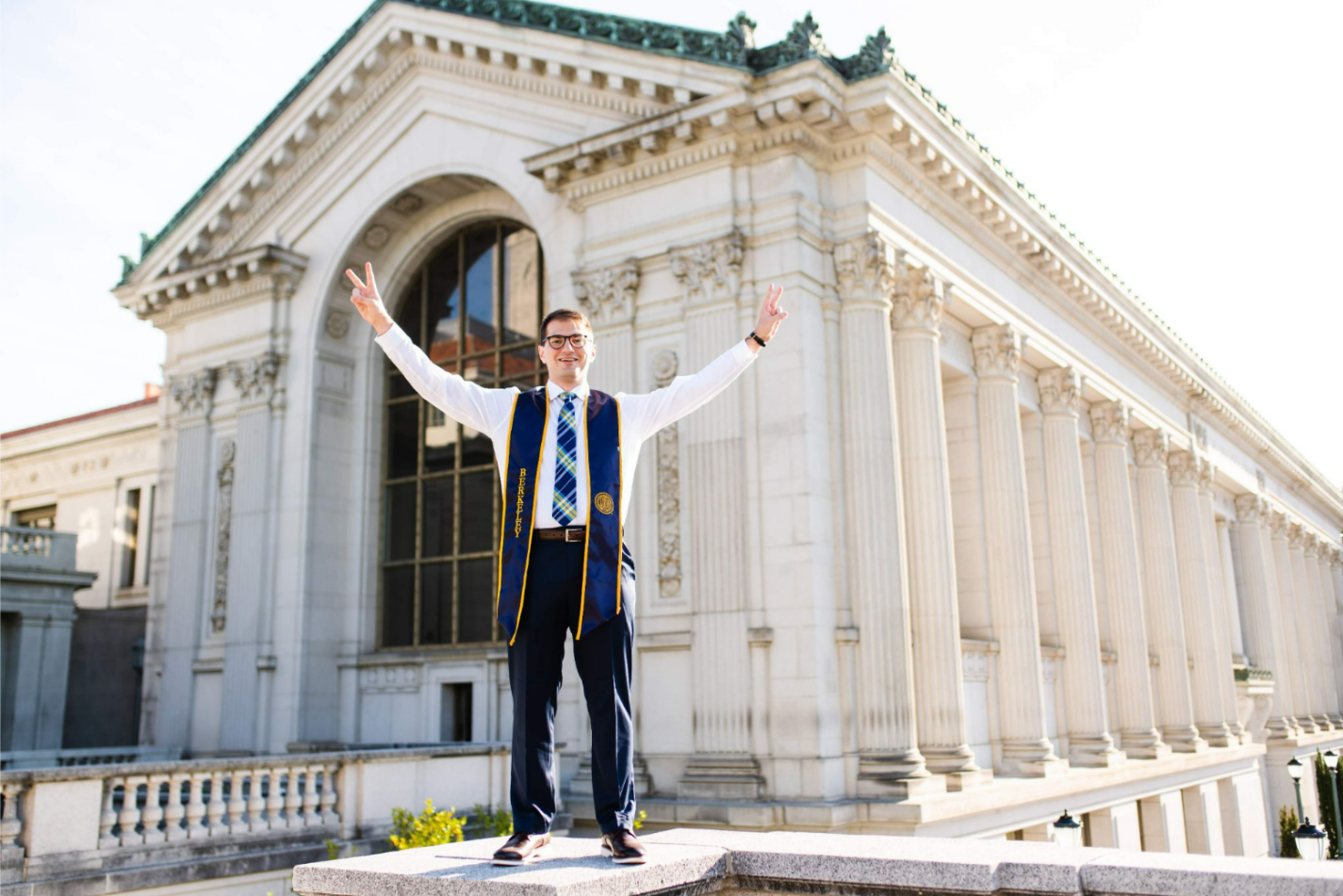 Graduation by Doe Library