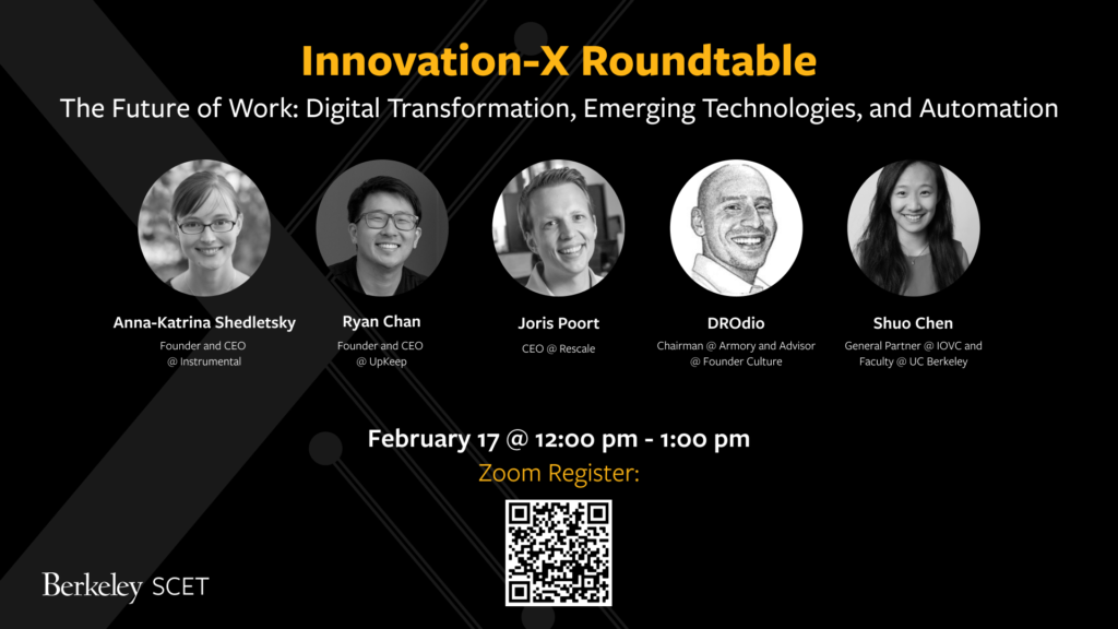 Innovation X Roundtable featuring Anna-Katrina Shedletsky, Ryan Chan, Joris Poort, DROdio, Shuo Chen