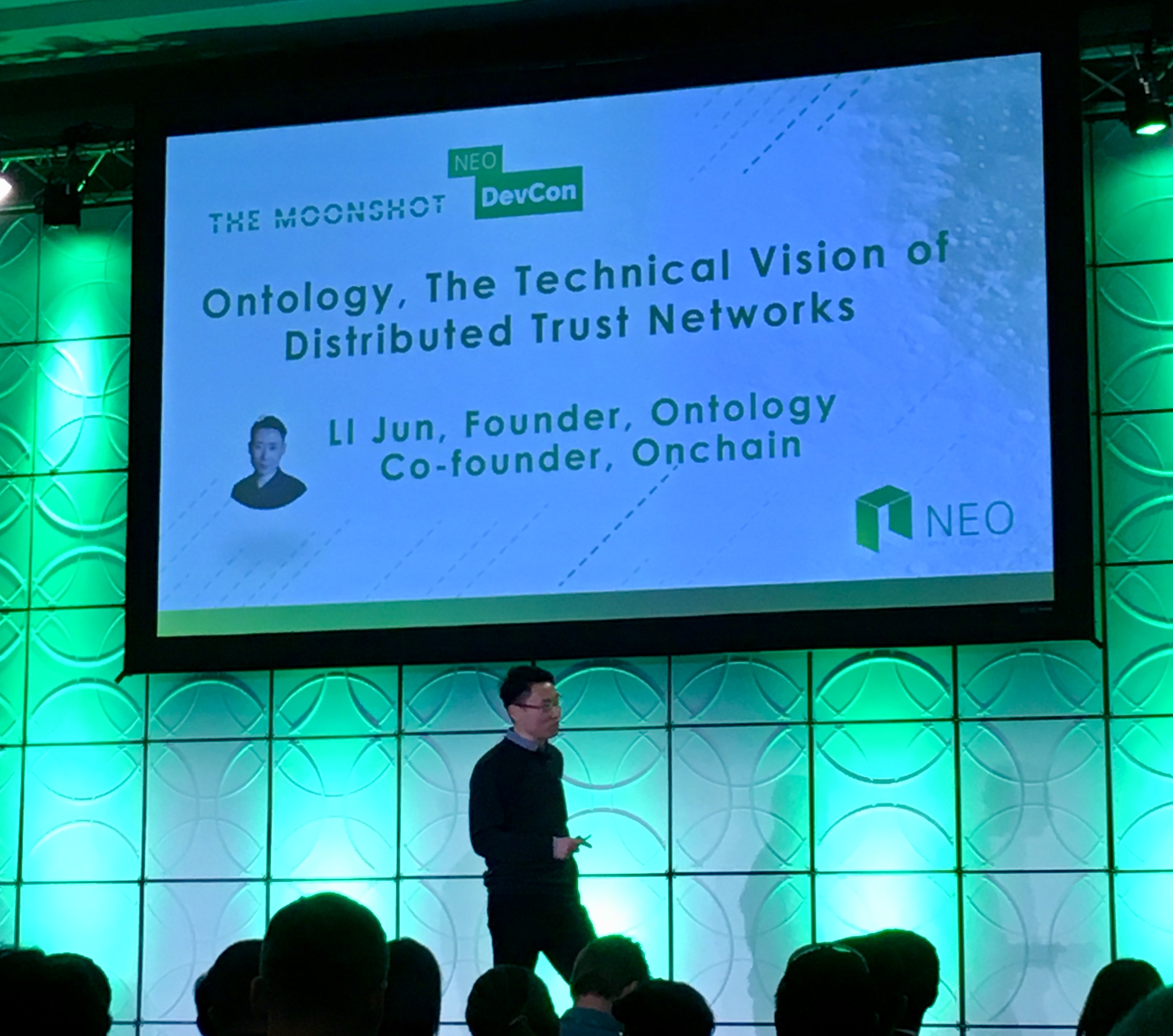 Li Jun presenting 'Ontology The Technical Vision of Distributed Trusted Networks'