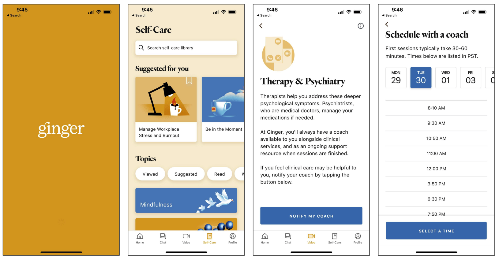 Mental health mobile app