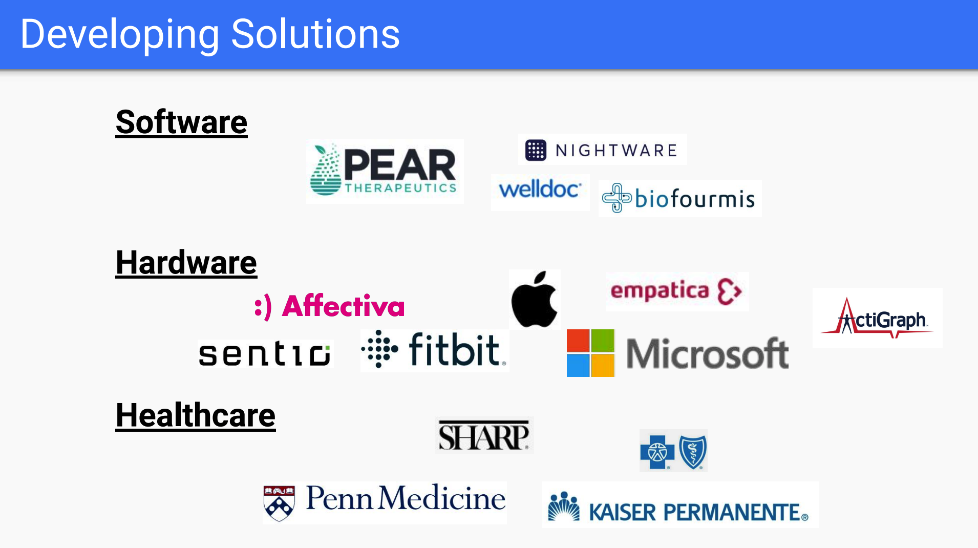 Developing software, hardware, and healthcare solutions for addiction recovery.