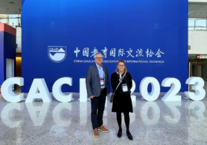David Law and Susan Giesecke at CACIE in Beijing